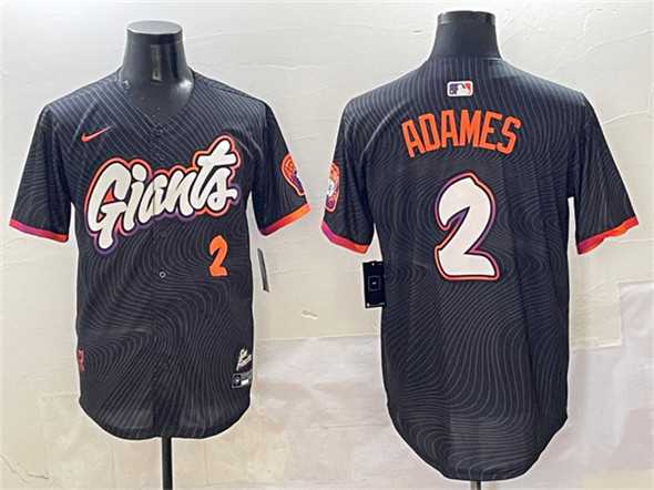 Men%27s San Francisco Giants #2 Willy Adames Anthracite 2025 City Connect Limited Stitched Jersey->san francisco giants->MLB Jersey
